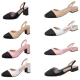 Large Size 32-44 Sandales Femmes Closed Toe Female Dress Work Shoes Slingback Flat Sandals for Ladies