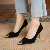 Small/Large SIzes Steel Toe Stiletto Sandalias Office Wear Pumps Medium Green Heels
