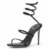 Silver Bottom European and American Version Sexy Sandals Ankle Wrap 2025 Trendy Luxury Heels for Women