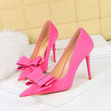 Escarpins Femme Big Bow Designer Ladies Sexy Pumps Women High Heels Shoes 2025