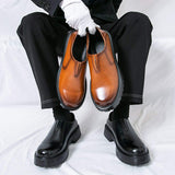 Height Increasing Good Looking Fashion Slip on Comfortable Wedding Loafers Men Thick Sole Dress Shoes