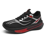 Mens Carbon Fiber Plate Running Shoes Marathon Racing Gym Sneakers High Energy Return Cushioning Road Jogging Athletic Footwear