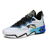 Men Women High Performance Athletic Sneakers with Lightning and Eagle Pattern Court Sports Durable Anti Slip Basketball Sneakers