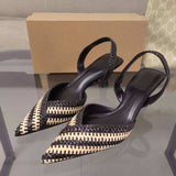 5CM Sandalias Plastico Designer Summer Sandal Shoes Slingback Kitten Women's Heels