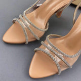 Strange Tacon De Mujer Diamond Crystal Transparent PVC Sexy Pumps Shoes Women Heels for Ladies