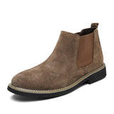 High Cut Fashion Design Genuine Leather Boots Men Chelsea Boots