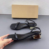 2.5CM Low Shoes Vendor Sandale Pour Femme Summer Fashion Women 2024 Blocked Heels for Ladies