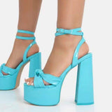 Super High New Chain Fashion Sandalias Con Tacon Strange Lace up 2025 Women Shoes Strappy Heels