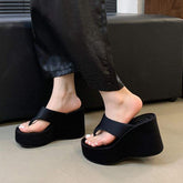 Flip Flops Fashionable Sexy Sapato De Salto Casual Wedge Ladies Platform Sandals