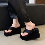 Flip Flops Fashionable Sexy Sapato De Salto Casual Wedge Ladies Platform Sandals
