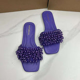 New Arrival Sandale Plat Pearl Diamond Outdoor New Spring Korean Sandals for Women