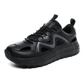 Cut Out Mesh Sneakers Breathable Ventilation Summer Walking Shoes Lightweight Chunky Platform Trainers Casual Outdoor Footwear