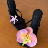 Sapato De Salto Slipper Flower Sexy 2025 Women Shoes Sandal High Heel