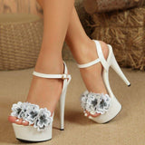 Height Increasing Sapato De Salto Summer New Design Thick Sole 15CM High Chunky Open Toe Platform Heels