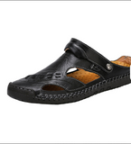 Genuine Leather Upper Cow Skin Casual Slippery Comfortable Breathable Men Sandals Shoes Leather