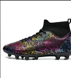 High Top Professional AG FG TF Women Boys Training Football Shoes Long Nail Spike Soccer Cleats Boots for Men