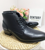 Lace up Pointed Toe Real Leather Dress Shoes Classic Design Black Brown Wedding Formal Leather Ankle Boots for Men