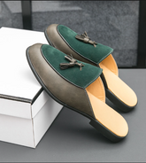 Green Tassel Loafers Half Dress Shoes Classic Good Looking Fashion Summer Casual Shoes for Men