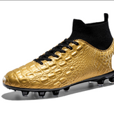 High Top Professional AG Long Nail Anti slip Wear Resistant Training Leather Football Shoes Soccer Boots for Men