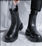 High Ankle Boots Comfortable White Sewing Thread Durable Handsome Chelsea Boots for Men