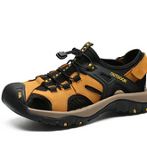 Size 14 Genuine Leather Sandals Comfortable Summer Casual Shoes Hard Wearing Leather Sandals Men