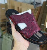 New Design High Quality Fashion Durable Slippers Comfortable Summer Pattern Cowhide Leather Sandals for Men