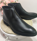 Men Casual Dress Wedding Shoes Black Color Durable Handsome Point Toe PU Leather Boots for Men