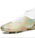 High Top Professional AG TF Wear Resistant Training Kids Football Shoes Long Nail Spike Soccer Boots for Men