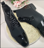 High Ankle Dress Shoes Winter Boots Comfortable 38-46 Handsome Men Pointed Toe Boots