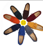 Genuine Leather Men Casual Shoes Loafers Moccasins Breathable Slip on Black Driving Shoes Plus Size
