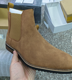 Yellow Color Durable Anti Slippery High Ankle PU Leather Boots Comfortable Classy Chelsea Boots for Men