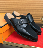 Monk Strap Casual Summer Half Loafers Classic Daily Comfortable Sandals for Men Mules Durable Slippers