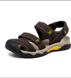 Best Grade Pure Full Grain Leather Material Durable Structure Comfortable Summer Genuine Leather Sandals for Men