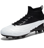 High Top Professional AG TF Long Nail Leather Women Training Football Shoes Soccer Boots for Men