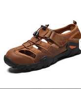 Top Quality Full Grain Leather Size 14 Men Casual Shoes Summer Breathable Genuine Leather Sandals for Men