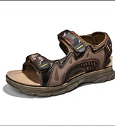 Full Grain Leather Upper Good Quality Open Toe Summer Casual Pure Genuine Leather Sandals for Men