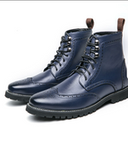 Latest Designers Size 38-48 Blue Color Durable Lace up Formal Occasions Usable Men Ankle Boots