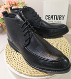 Pointed Toe Wedding Dress Shoes Comfortable Lace up All Seasons Men Winter PU Leather Ankle Boots