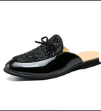 Classic Design Hot Selling Fashion Comfortable Bowknot Backless Loafers Formal Casual Half Shoes for Men