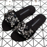 Diamond Rhinestone Sapatos Feminino Female Wholesaler Factory Ladies Shoes Flat Sandals for Women