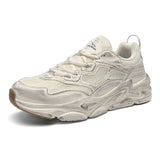 Men Women Chunky Sneakers Breathable Running Shoes Metallic Silver Fashion Walking Footwear Lightweight Athletic Sport Trainers