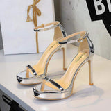 Sandalias Con Tacon Open Toe Thin Stiletto 2025 Women Shoes Platform Heels