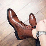 Brogue Design Fashion Ankle High Size 47 48 Fashion Classic Men Other Boots