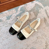 Fashion Slip on Loafers Office Lady Moccasins Pearl Para Mujer Mary Jane Women Flat Pumps