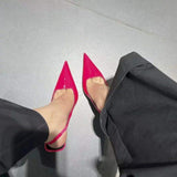 Neon Green/Sexy Rosy Sapato De Salto Slingback Sexy 2025 Trending Luxury Designer Heels