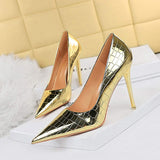 Talons Femme Elegant Stiletto Sandalias Sexy Pumps 2025 Women's High Gold Heels