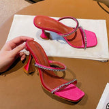 Dropshipping 2025 Sandalias De Salto Alto 1 Pair Kitten Shoes Slippers Women Heels for Ladies Sandals