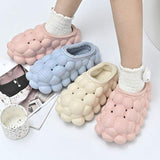 EVA Pantuflas Unisex Outdoor Indoor Trendy Bubble Winter Home Warm Slides Fur Slippers