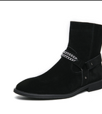 Latest Designers Chelsea Boots Comfortable High Cut Black Faux Suede Leather Casual Boots