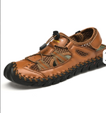 Comfortable Soft Upper Good Quality Summer Beach Fun Men Pure Leather Sandals